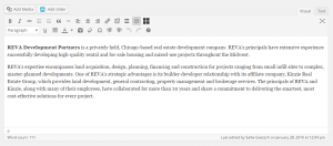 Content Editor for WordPress pages