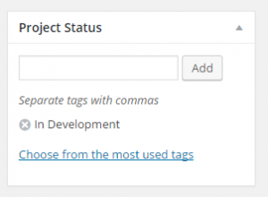 project status metabox